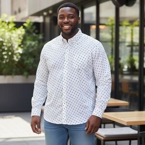 NWT Goodfellow & Co Men's Long Sleeve Button Down Floral Print Shirt Big & Tall